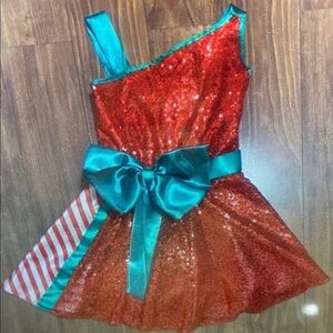 Festive Red and Green Kids Costume